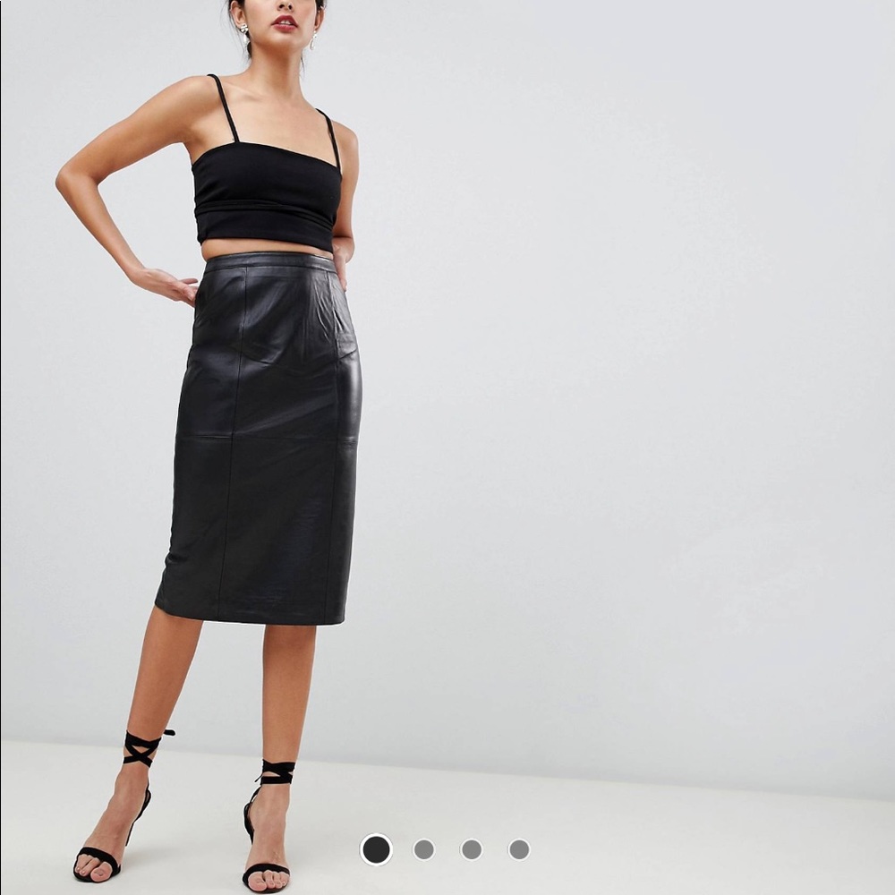ASOS real leather pencil skirt